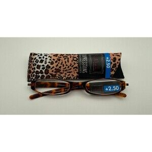 ICU Eyewear Expressions Neoprene Cheetah Reading Glasses +2.50 Magnification